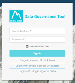 Screenshot showing login page