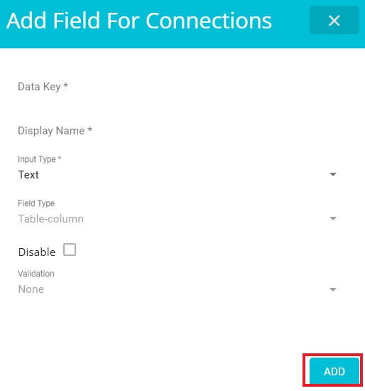 Showing Add button